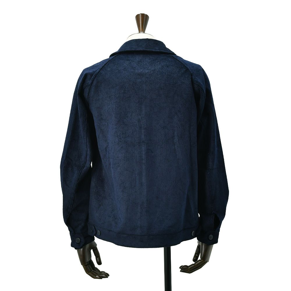 ルトラヴァイユールガリスLETRAVAILLEURGALLICEワークジャケットメンズコーデュロイブルゾンLEBLOUSONRAIEコットンリネンネイビー紺ラグランスリーブ裾アジャスター国内正規品でらでら公式ブランド