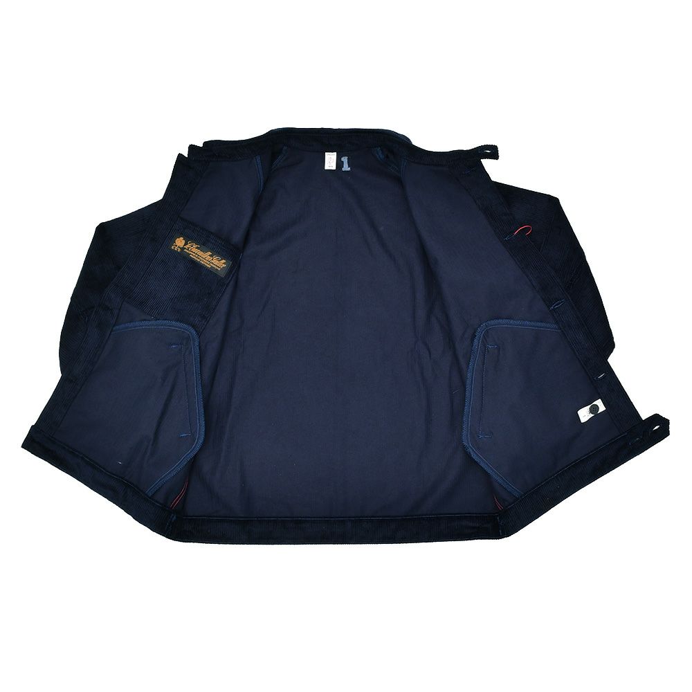 ルトラヴァイユールガリスLETRAVAILLEURGALLICEワークジャケットメンズコーデュロイブルゾンLEBLOUSONRAIEコットンリネンネイビー紺ラグランスリーブ裾アジャスター国内正規品でらでら公式ブランド