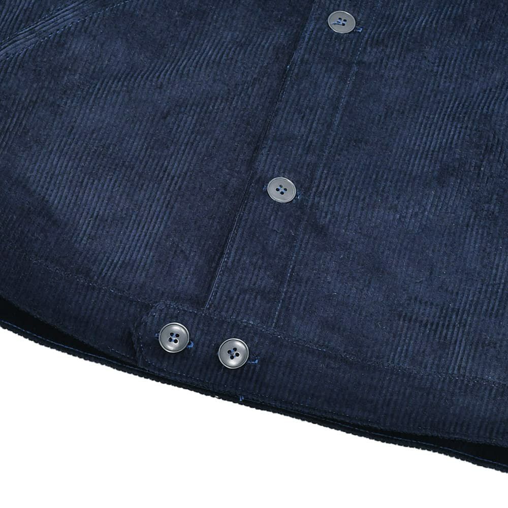ルトラヴァイユールガリスLETRAVAILLEURGALLICEワークジャケットメンズコーデュロイブルゾンLEBLOUSONRAIEコットンリネンネイビー紺ラグランスリーブ裾アジャスター国内正規品でらでら公式ブランド