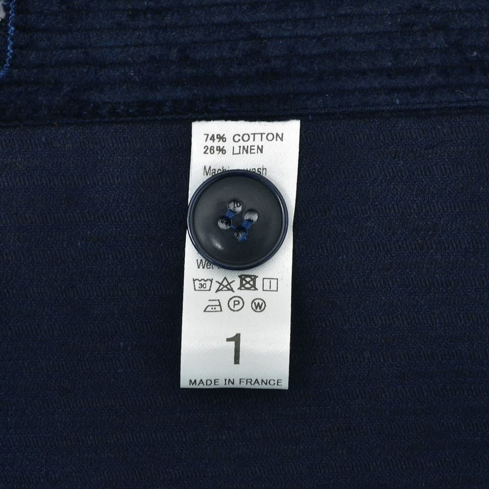 ルトラヴァイユールガリスLETRAVAILLEURGALLICEワークジャケットメンズコーデュロイブルゾンLEBLOUSONRAIEコットンリネンネイビー紺ラグランスリーブ裾アジャスター国内正規品でらでら公式ブランド