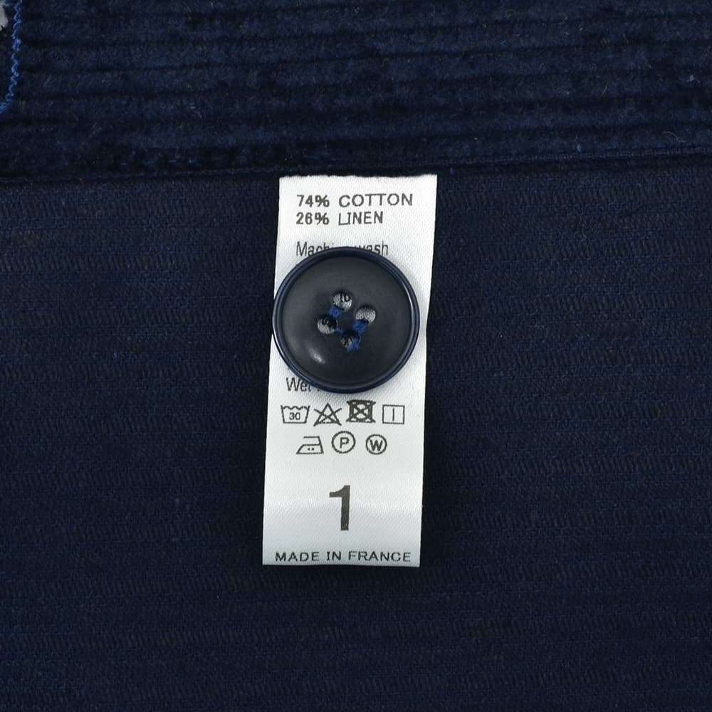 ルトラヴァイユールガリスLETRAVAILLEURGALLICEワークジャケットメンズコーデュロイブルゾンLEBLOUSONRAIEコットンリネンネイビー紺ラグランスリーブ裾アジャスター国内正規品でらでら公式ブランド