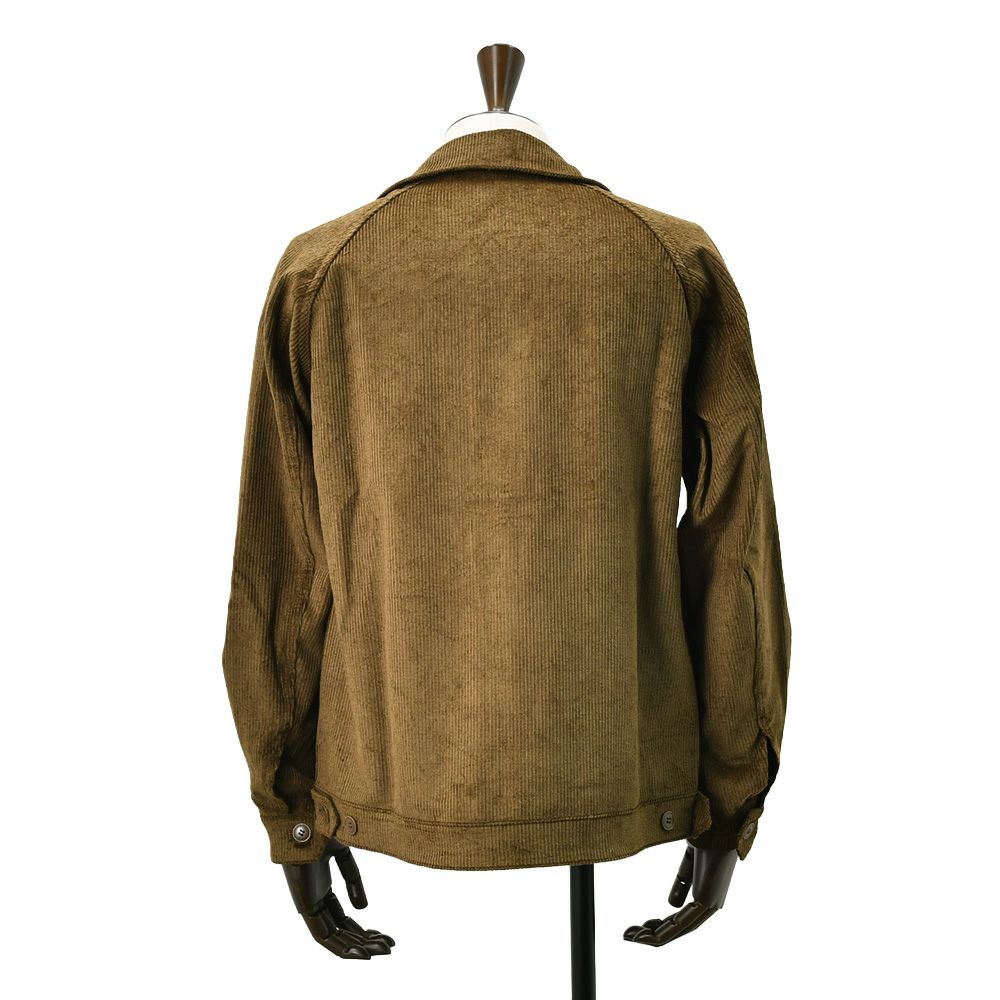 ルトラヴァイユールガリスLETRAVAILLEURGALLICEワークジャケットメンズコーデュロイブルゾンLEBLOUSONRAIEコットンリネンブラウン茶ラグランスリーブ裾アジャスター国内正規品でらでら公式ブランド