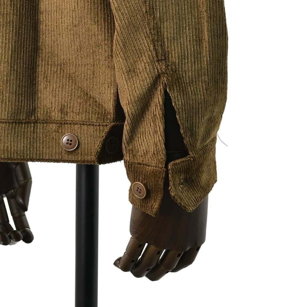 ルトラヴァイユールガリスLETRAVAILLEURGALLICEワークジャケットメンズコーデュロイブルゾンLEBLOUSONRAIEコットンリネンブラウン茶ラグランスリーブ裾アジャスター国内正規品でらでら公式ブランド