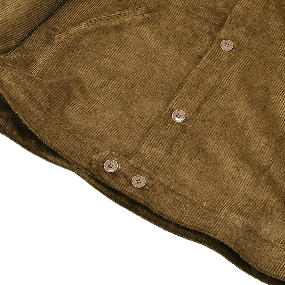 ルトラヴァイユールガリスLETRAVAILLEURGALLICEワークジャケットメンズコーデュロイブルゾンLEBLOUSONRAIEコットンリネンブラウン茶ラグランスリーブ裾アジャスター国内正規品でらでら公式ブランド