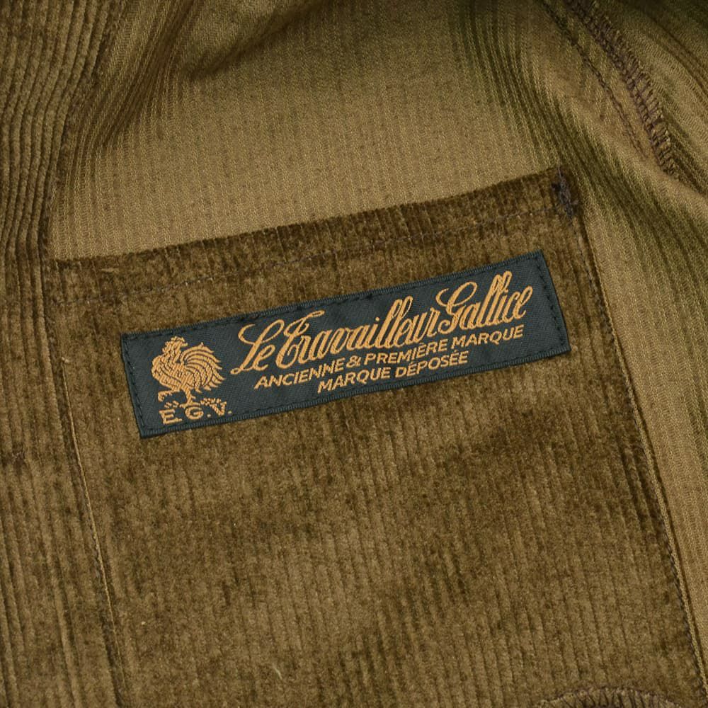 ルトラヴァイユールガリスLETRAVAILLEURGALLICEワークジャケットメンズコーデュロイブルゾンLEBLOUSONRAIEコットンリネンブラウン茶ラグランスリーブ裾アジャスター国内正規品でらでら公式ブランド