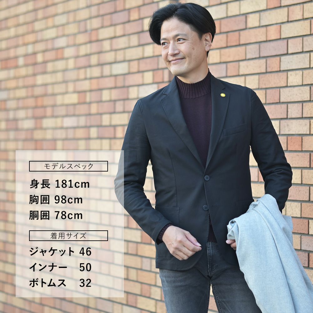 ジャンネットGIANNETTOシャツジャケットメンズCORALLOコラッロシリーズコットンツイル生地ブラック黒シングル2つ釦背抜き仕様イタリア製国内正規品でらでら公式ブランド