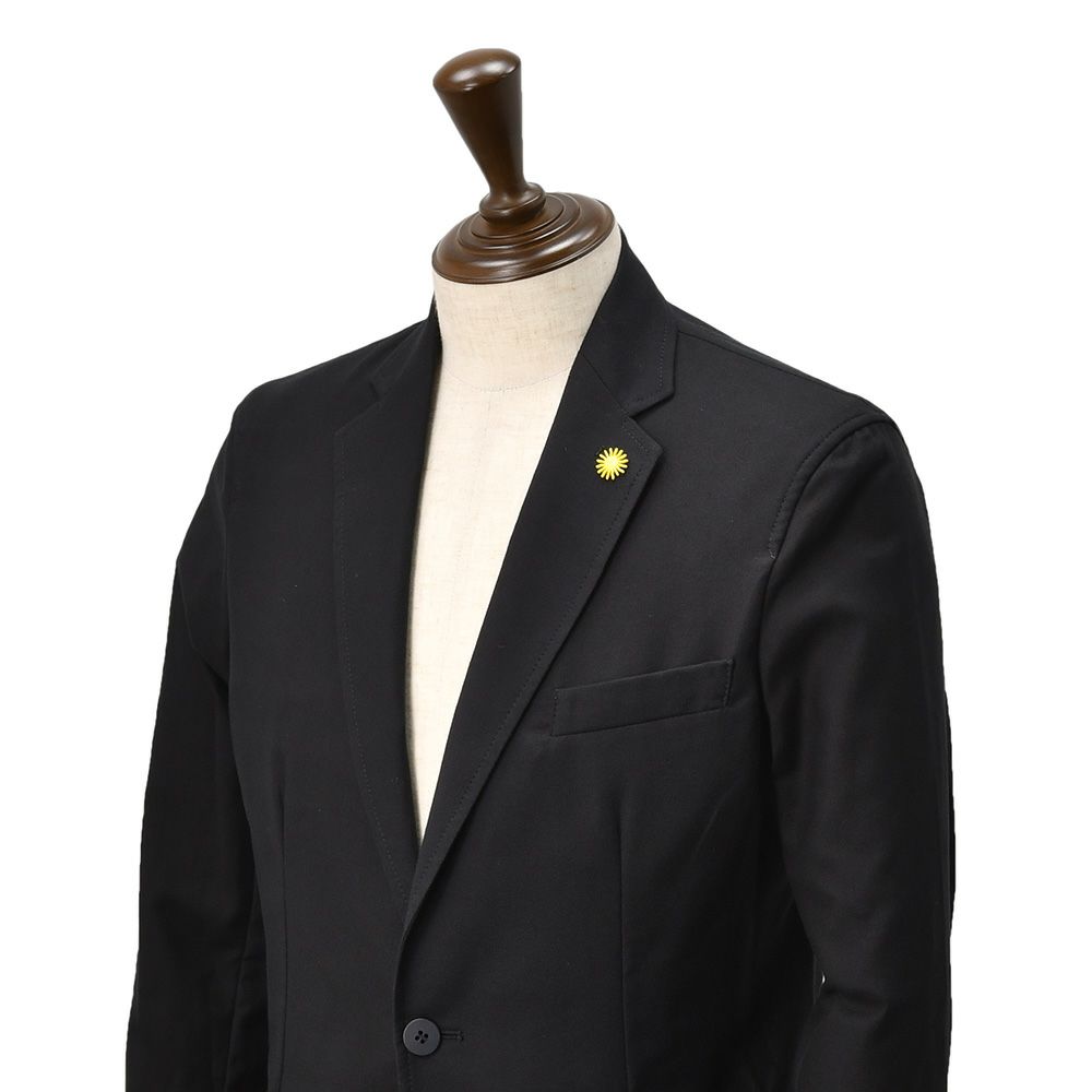 ジャンネットGIANNETTOシャツジャケットメンズCORALLOコラッロシリーズコットンツイル生地ブラック黒シングル2つ釦背抜き仕様イタリア製国内正規品でらでら公式ブランド