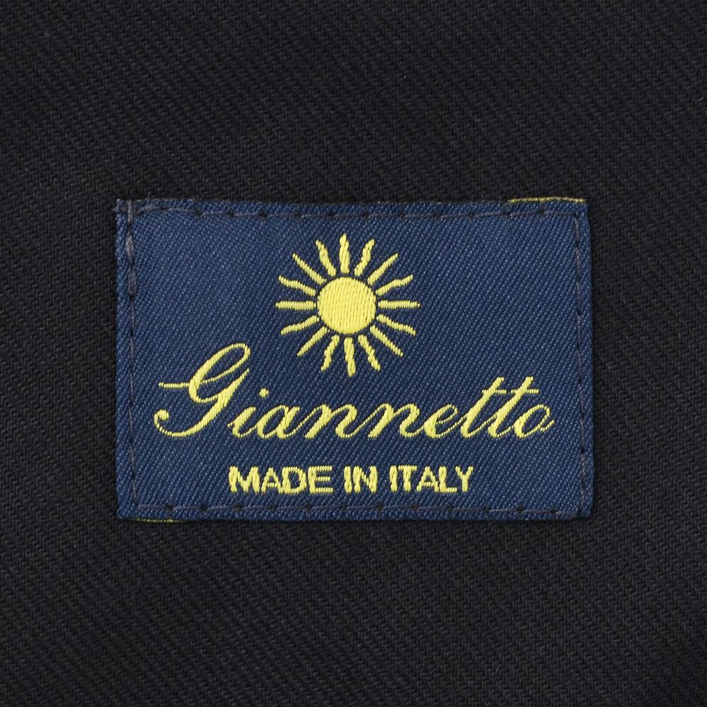 ジャンネットGIANNETTOシャツジャケットメンズCORALLOコラッロシリーズコットンツイル生地ブラック黒シングル2つ釦背抜き仕様イタリア製国内正規品でらでら公式ブランド